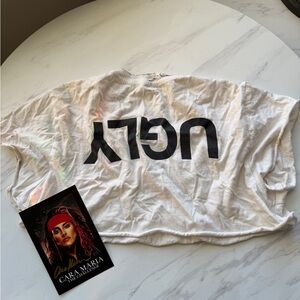 UGLY boutique distressed crop top tee